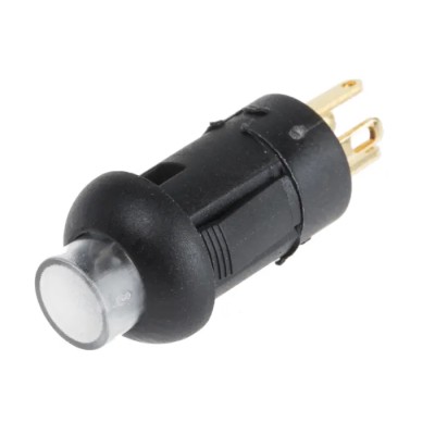 RS PRO Illuminated Miniature Push Button Switch, Momentary, PCB Mount, 8 mm Cutout, SPST, Red LED, 30V DC/AC 8207521P