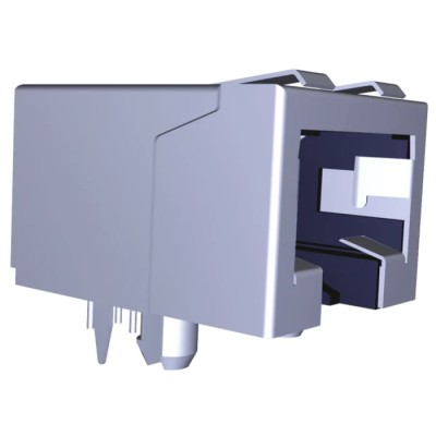 TE Connectivity 35338556 Series RJ45 Connector Female, PCB Mount, Cat3 Shielded Right Angle 6 Port 8 Way RJ45
