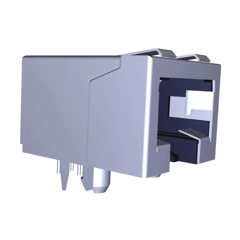 TE Connectivity 35338556 Series RJ45 Connector Female, PCB Mount, Cat3 Shielded Right Angle 6 Port 8 Way RJ45
