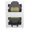 TE Connectivity 5569380 Series RJ45 Connector Female PCB Cat5 Shielded Right Angle 1 Port 8 Way RJ45