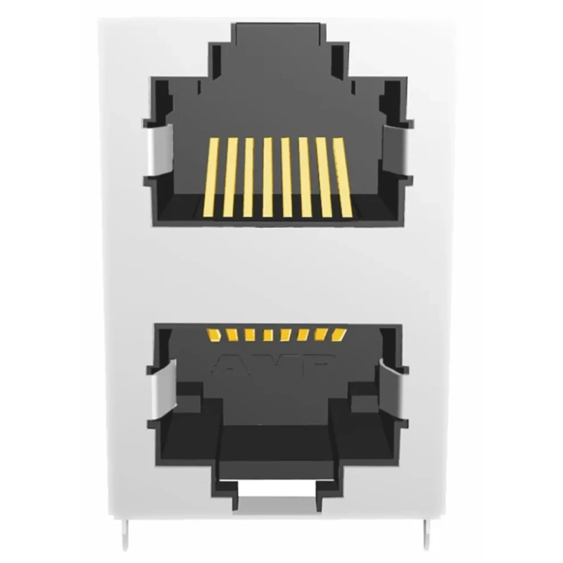 TE Connectivity 5569380 Series RJ45 Connector Female PCB Cat5 Shielded Right Angle 1 Port 8 Way RJ45