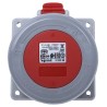 Legrand Industrial Power Connector Panel Mount Socket 16A 415V IP66 IP67 Red P17 Tempra Pro 5 553 89