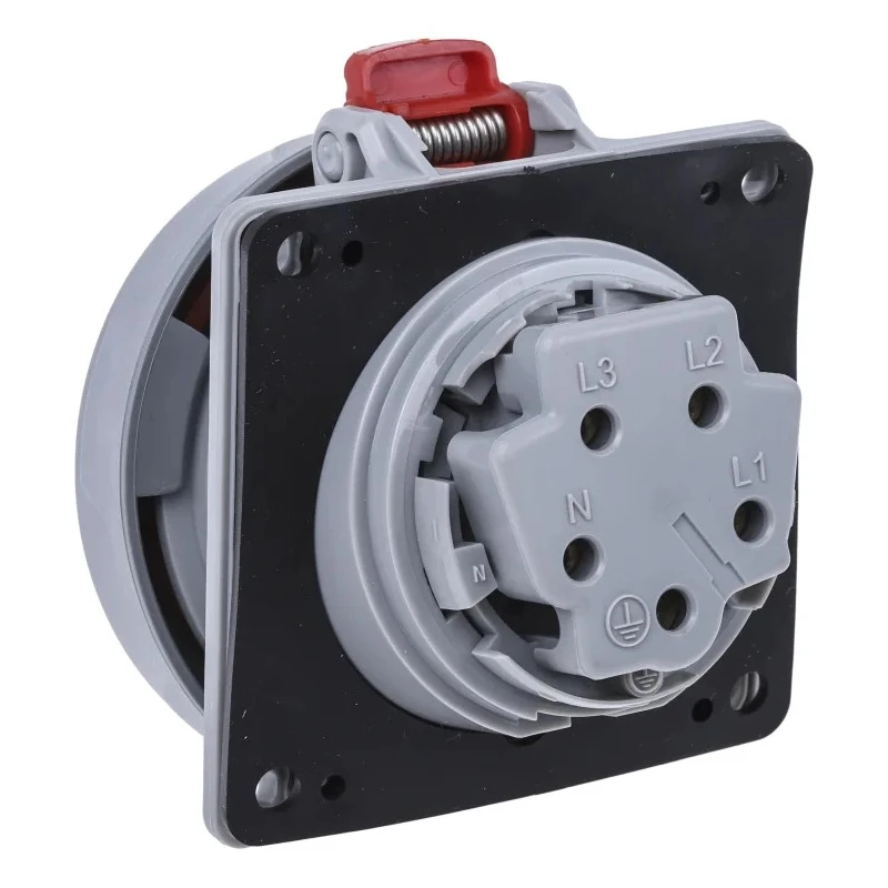 Legrand Industrial Power Connector Panel Mount Socket 16A 415V IP66 IP67 Red P17 Tempra Pro 5 553 89