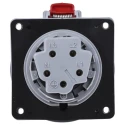 Legrand Industrial Power Connector Panel Mount Socket 16A 415V IP66 IP67 Red P17 Tempra Pro 5 553 89