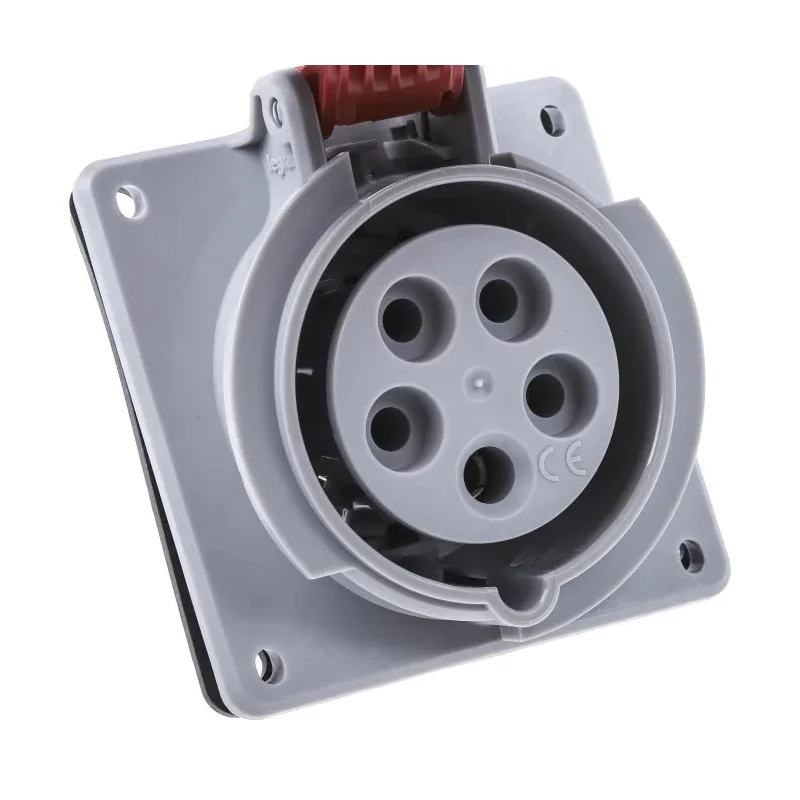 Legrand Industrial Power Connector Panel Mount Socket 16A 415V IP66 IP67 Red P17 Tempra Pro 5 553 89