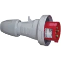 Legrand P17 Tempra Pro IP66 IP67 Red Cable Mount 3P+PE Straight Industrial Power Connector 32A 415V 5 554 38
