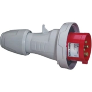 Legrand P17 Tempra Pro IP66 IP67 Red Cable Mount 3P+PE Straight Industrial Power Connector 32A 415V 5 554 38