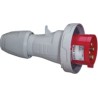 Legrand P17 Tempra Pro IP66 IP67 Red Cable Mount 3P+PE Straight Industrial Power Connector 32A 415V 5 554 38