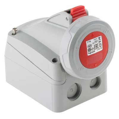 Legrand Industrial Power Connector Wall Mount 16A 415V IP66 IP67 Red P17 Tempra Pro 5 553 58