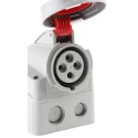 Legrand Industrial Power Connector Wall Mount 16A 415V IP66 IP67 Red P17 Tempra Pro 5 553 58