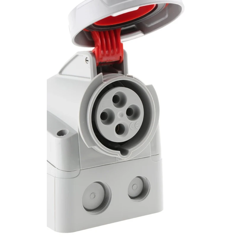 Legrand Industrial Power Connector Wall Mount 16A 415V IP66 IP67 Red P17 Tempra Pro 5 553 58