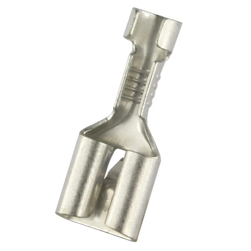 TE Connectivity RS PRO Silver Uninsulated Female Spade Connector Crimp 0.8 x 6.35 mm Tab Size 22 AWG to 16 AWG 205-5270