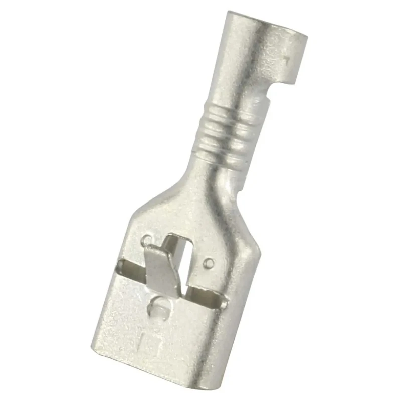 TE Connectivity RS PRO Silver Uninsulated Female Spade Connector Crimp 0.8 x 6.35 mm Tab Size 22 AWG to 16 AWG 205-5270