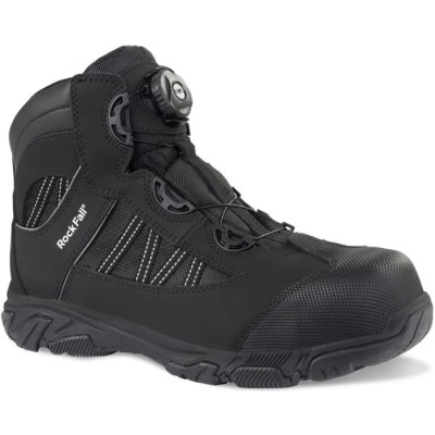 Rockfall OHM Black Non-Metallic Toe Capped Unisex Safety Boots Size UK 8 EU 42 SRC Slip Resistant EN ISO 20345:2011 RF160/008