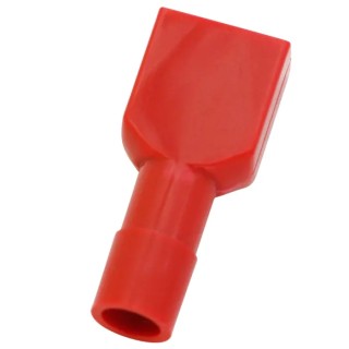 RS Pro Red Insulated Female Spade Connector, Crimp Termination, 0.8 x 6.35 mm Tab Size, 22 AWG to 16 AWG, Vinyl 205-5284