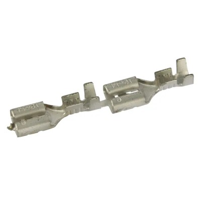 RS PRO Silver Uninsulated Female Spade Connector Crimp 6.35 x 0.8 mm Tab Size 18 AWG to 14 AWG 205-5296