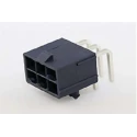 Molex Mini-Fit Jr Series Right Angle Through Hole PCB Header 6 Contacts 4.2 mm Pitch 2 Row Shrouded 1724480006