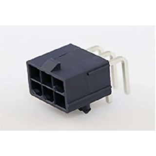 Molex Mini-Fit Jr Series Right Angle Through Hole PCB Header 6 Contacts 4.2 mm Pitch 2 Row Shrouded 1724480006