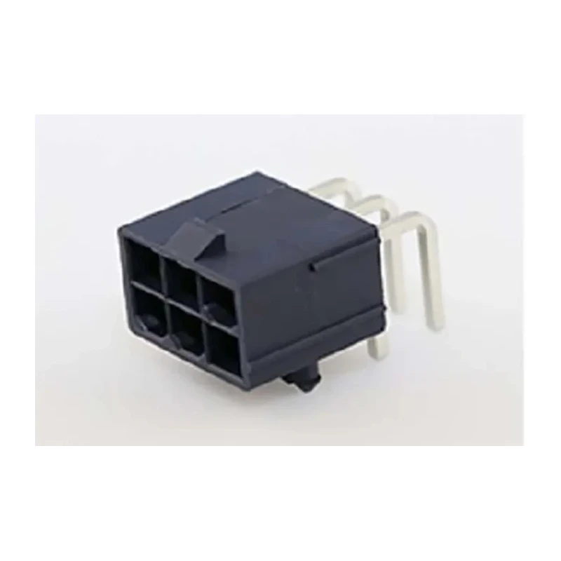 Molex Mini-Fit Jr Series Right Angle Through Hole PCB Header 6 Contacts 4.2 mm Pitch 2 Row Shrouded 1724480006