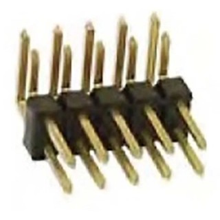 Amphenol Communications Solutions EconoStik Series Right Angle Through Hole Pin Header, 10 Contacts, 2.54 10129382-910004BLF