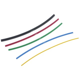 Alpha Wire Polyolefin Heat Shrink Tubing Black 152mm Length 2:1 Ratio FIT Shrink Tubing Series F221MS/1 BK032