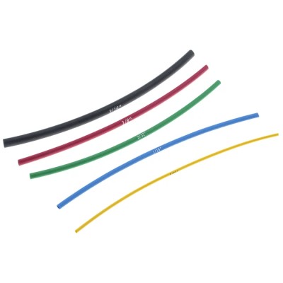 Alpha Wire Polyolefin Heat Shrink Tubing Black 152mm Length 2:1 Ratio FIT Shrink Tubing Series F221MS/1 BK032
