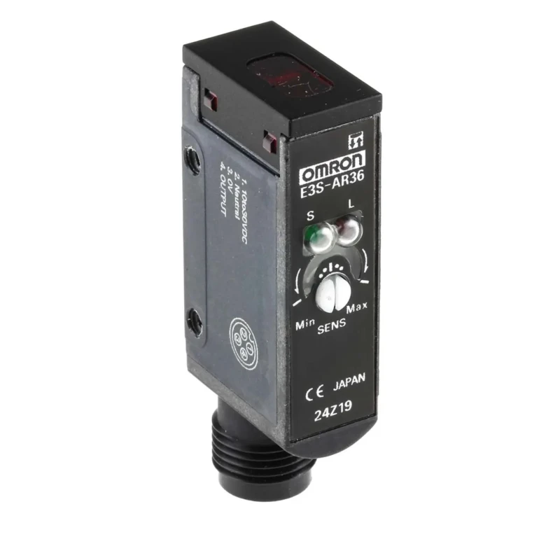 Omron Retroreflective Photoelectric Sensor Block Type 100 mm to 2 m Detection Range PNP Output IP67 E3S-AR36