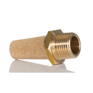 Norgren Brass Pneumatic Silencer T40B4800 10 bar, Threaded Male, 60mm Length T40B4800