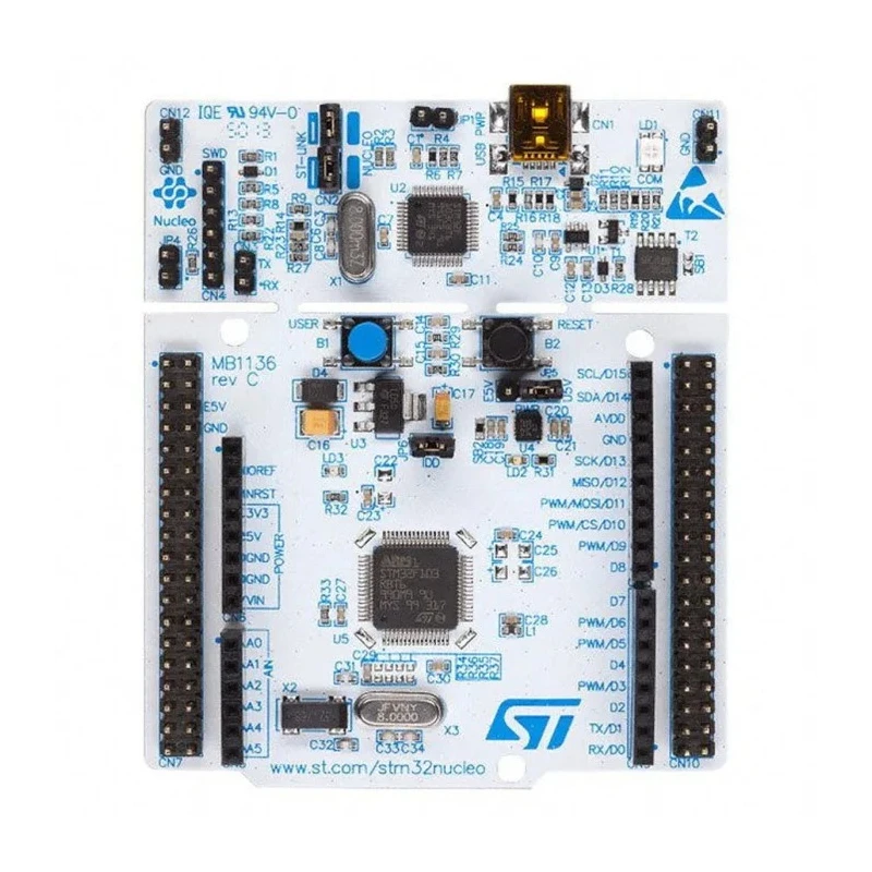 STMicroelectronics STM32 Nucleo-64 MCU Development Board with STM32F411RET6 Microcontroller NUCLEO-F411RE