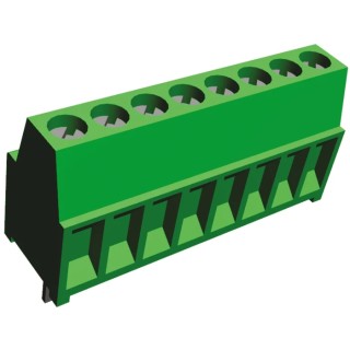 TE Connectivity Buchanan Series PCB Terminal Block 8-Contact 2.54mm Pitch 1 Row 150V 10A 282834-8