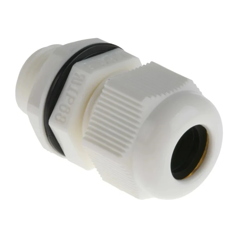 RS PRO AG-D Series White Polyamide 66 Cable Gland M16 Thread Size, 5 mm to 10 mm Cable Diameter, IP68 Rated 822-9767