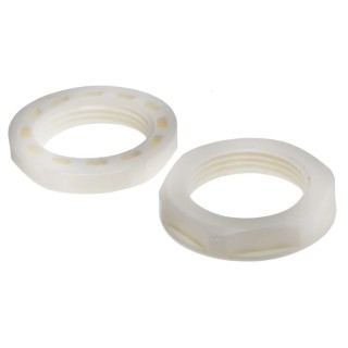 RS PRO White Polyamide 66 Cable Gland Locknut, M25 Thread, IP68 822-9818