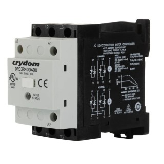 Crydom Solid State Relay, DIN Rail Mount, 7.6 A Load Current, 400 V AC Load Voltage, 30 V AC Control Voltage DRC3R40D400