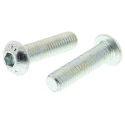 RS PRO Bright Zinc Steel Hex Socket Button Screw M8 x 30 mm 822-9199