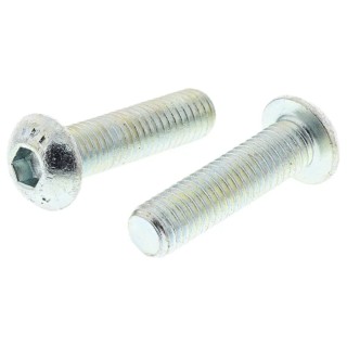 RS PRO Bright Zinc Steel Hex Socket Button Screw M8 x 30 mm 822-9199
