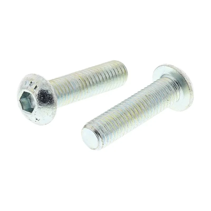 RS PRO Bright Zinc Steel Hex Socket Button Screw M8 x 30 mm 822-9199