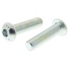 RS PRO Bright Zinc Steel Hex Socket Button Screw M8 x 30 mm 822-9199