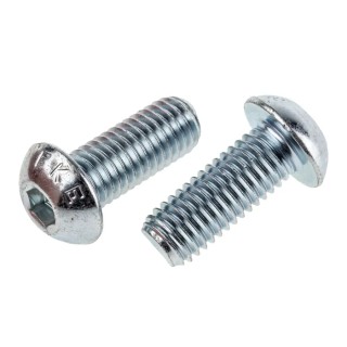 RS PRO Bright Zinc Steel Hex Socket Button Screw M10 x 25 mm 822-9221