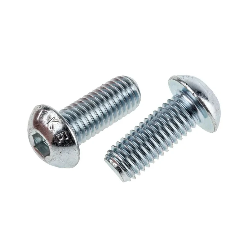 RS PRO Bright Zinc Steel Hex Socket Button Screw M10 x 25 mm 822-9221