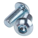 RS PRO Bright Zinc Steel Hex Socket Button Screw, M12 Thread, 25 mm Length 822-9243