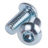 RS PRO Bright Zinc Steel Hex Socket Button Screw, M12 Thread, 25 mm Length 822-9243