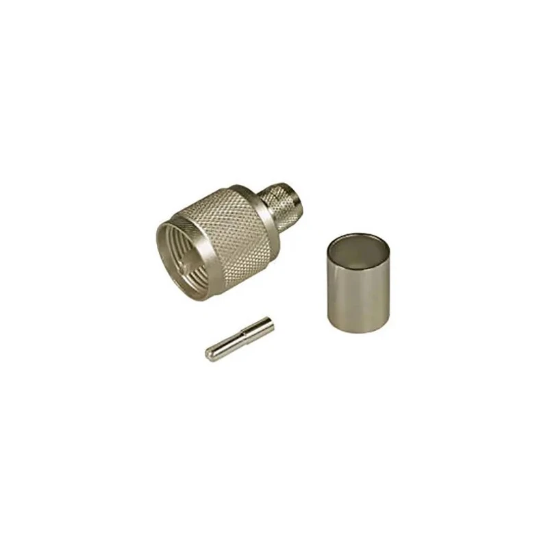 Huber+Suhner Coaxial Connector Cable Male UHF 50 Ω Straight Body Crimp 11_UHF-0-3-17/033_-E