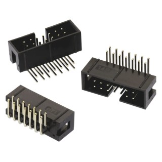 Wurth Elektronik WR-BHD Series Right Angle Through Hole PCB Header, 24 Contact, 2.54 mm Pitch, 2 Row, Shrouded 61202421721