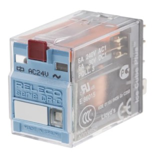 Releco Power Relay PCB Mount DPDT 24V AC Coil 6A Switching Current C7-T21X / AC 24 V