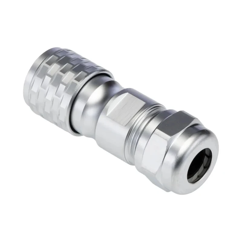 RS PRO Circular Connector M12 Plug Male Cable Mount, 9 Contacts, IP67, Push Pull, Chrome Plated Brass, Gold Plated 206-5030