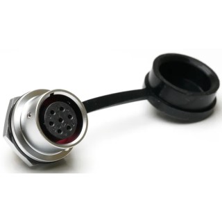 RS PRO Industrial Circular Connector, 7 Contacts, Front Mount, Socket, Female, M16, IP67, Chrome Plated Brass, Gold 206-5099
