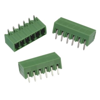 Wurth Elektronik 3221 Series Pluggable Terminal Block 6-Contact 3.5 mm Pitch 1 Row 300V 10.5A Polyamide Housing 691322110006