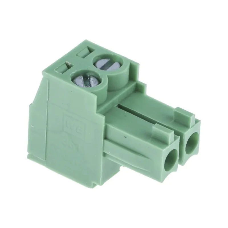 Wurth Elektronik 3611 Series Pluggable Terminal Block, 2-Contact, 3.5 mm Pitch, 1 Row, 10A Current, 300V AC 691361100002