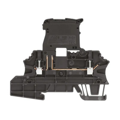 Weidmüller W Series 1-Level Fused DIN Rail Terminal Black, Screw Termination, 500V, 6.3A, 2.5mm² Cable 1162920000