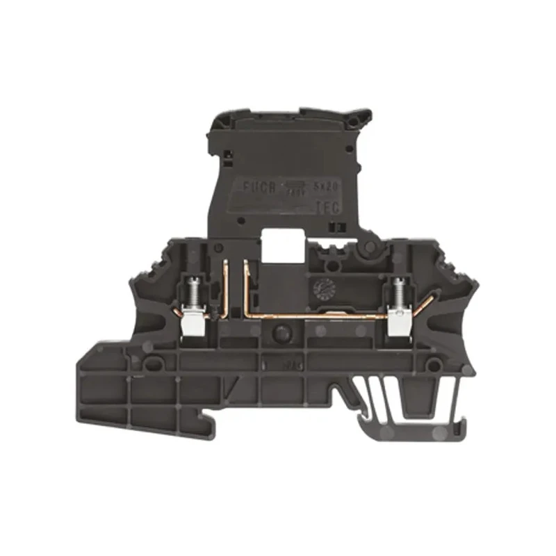 Weidmüller W Series 1-Level Fused DIN Rail Terminal Black, Screw Termination, 500V, 6.3A, 2.5mm² Cable 1162920000